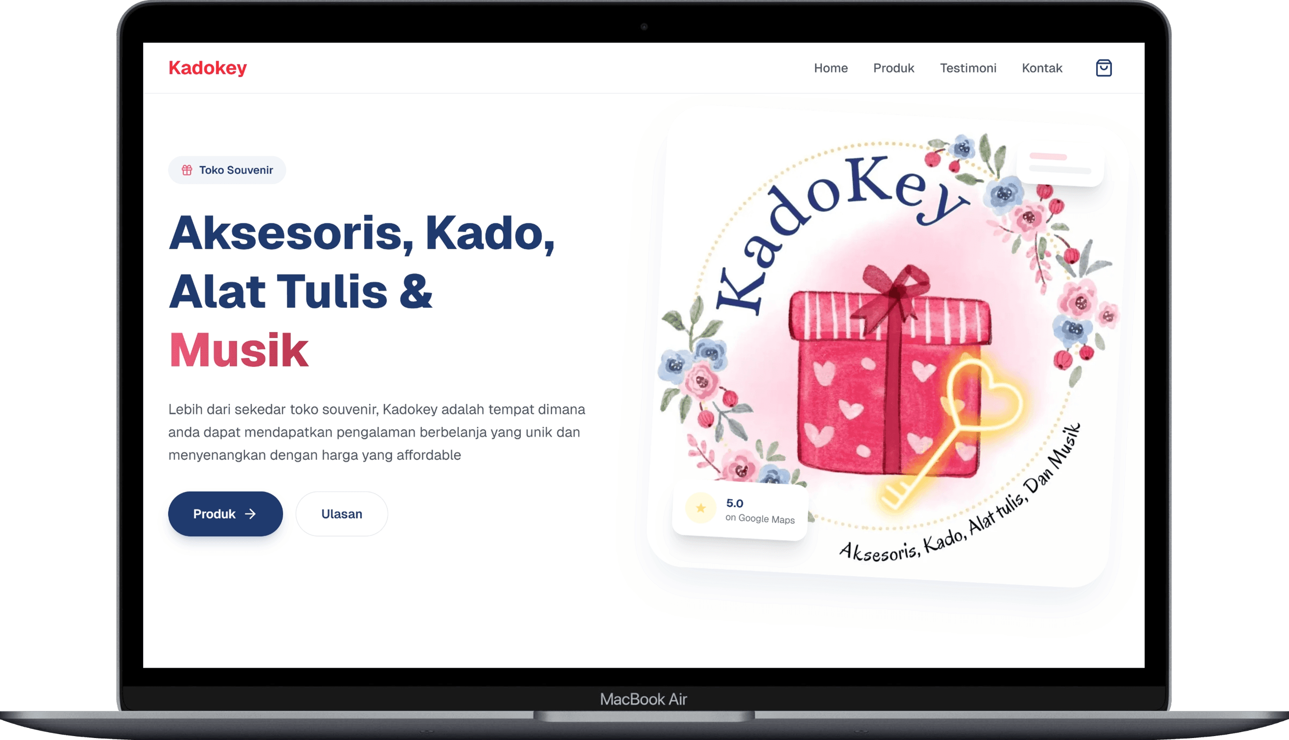 Kado.Key Store Landing Page